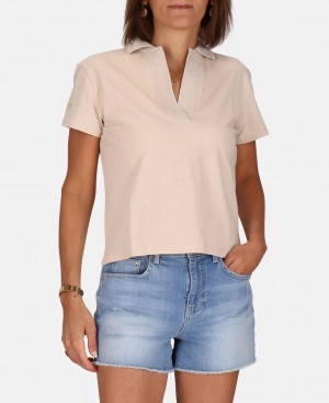 Les Tropeziennes MIRAMAR Corta Sleeve Polo Sable | 246-NEWTQZ