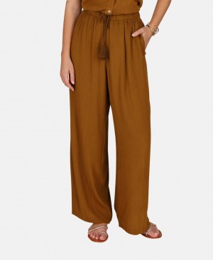 Les Tropeziennes MURI Fluid Pantaloni Camel | 321-CLTFZI