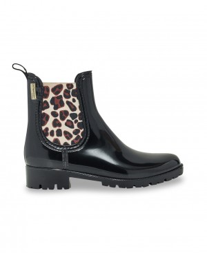 Les Tropeziennes NEA Stivaletti piatti Nere Leopardate | 846-MXSQOZ