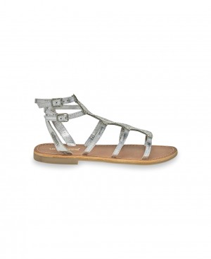 Les Tropeziennes OHLALA Rhinestone Sandali Da Gladiatore Argento | 106-WBOKRS