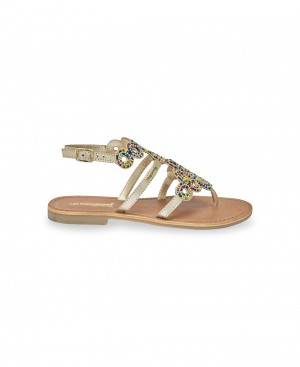 Les Tropeziennes OPHYNEA Pelle Ankle-strap Sandali piatti Multico | 859-FKYOLI