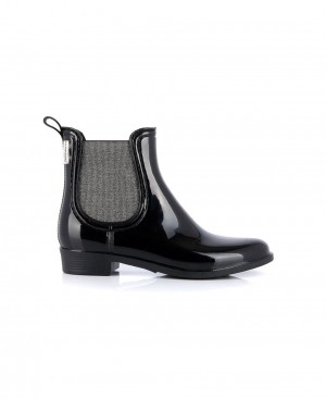 Les Tropeziennes RAINBOO Stivaletti piatti Noir Argent | 521-CMEVHR