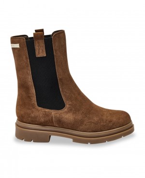 Les Tropeziennes SLAM Stivaletti Chelsea Camel Suede | 316-ZTDAGV