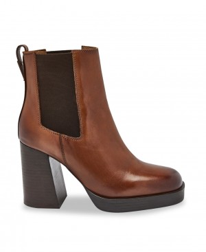 Les Tropeziennes VANILLA Stivaletti con tacco Camel | 125-FRVZKN